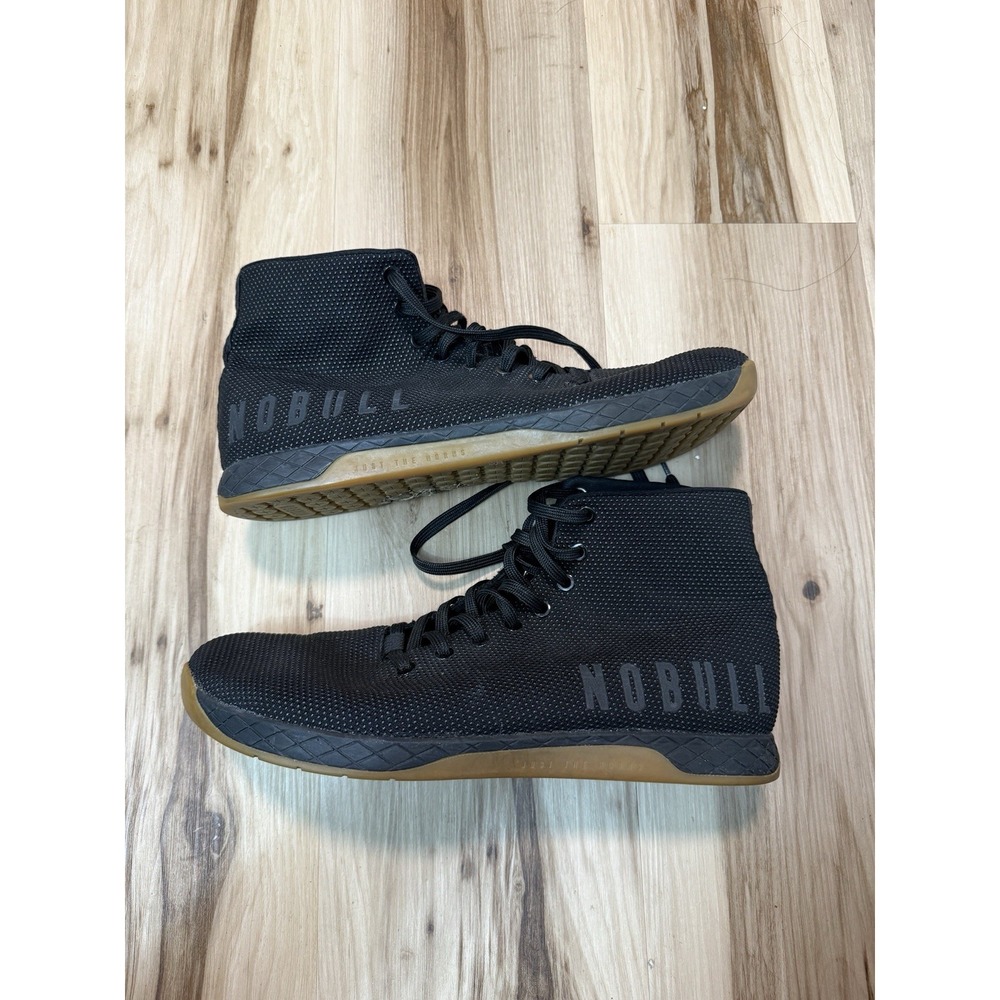 NOBULL No Bull High Top Trainer Shoes Mens 12 Black Athletic Training Sneakers - Picture 2 of 5